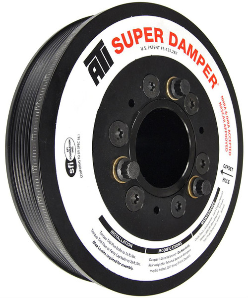 Harmonic Balancer, Super Damper, Internal Balance, Aluminum/Steel, Chevy, LS1, LS2, LS3, LS6, Each

