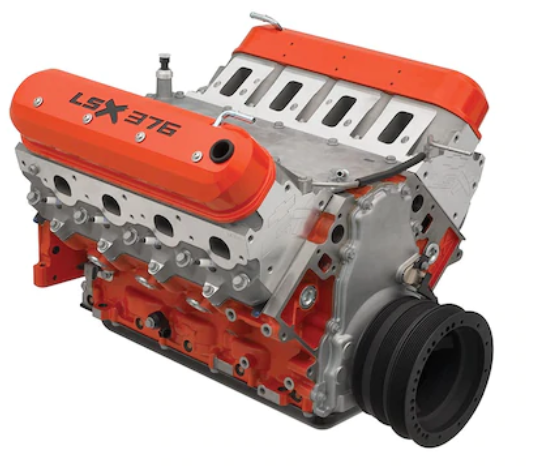 Chevrolet Performance CPP LSX 376-B15 long block crate engines allow builders to stretch the performance of turbocharged or supercharged combinations. These replacement powerplants are durable and feature all-forged rotating assemblies that support up to 15 lbs. of boost. They're topped off with high-flow, LSX-LS3 6-bolt rectangular port heads to create an affordable foundation for power.
