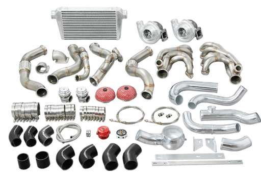 If symmetry is what you are after in your hot rod and classic build, we understand exactly what you mean!

Click --> Single Turbo systems are great for getting the power down, especially the one that we have available exclusively for the 67-91 Chevy/GMC Truck! But sometimes just having one is not enough! 

We get it, and that is why we have created the ULTIMATE TURBO KIT for the Chevy/GMC Truck enthusiast! This covers Chevy/GMC trucks & SUVs from 64-91.

This twin turbo kit includes the following:

1-7/8" 304 Stainless twin turbo headers with V-Band Clamps
T4 Turbo Elbows with Wastegate Provisions
44mm V-Band Wastegates
3" Downpipes
Oil Line Kit & Fittings
Air Filters
72mm .68 A/R Q-Trim Ball Bearing Turbos - perfect for 6.0L LS Motors! Good for 600HP-700HP each | Perfect for road racing/autocross
50mm Blow Off Valve
Twin Turbo Intercooler & Piping
3" Exhaust Cutouts - perfect for when you want to make some noise and be a bad boy/girl!
3" Exhaust System
3" Magnaflow Turbo Mufflers
Optional: Choice of Intake Manifold
LS Swap Motor Mounts, Transmission Crossmember & Holley Oil Pan
Click---> If you have not upgraded your Cam, we HIGHLY recommend our LS Turbo Prep Kit


 

 