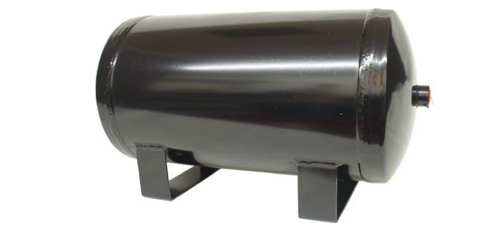 3 Gallon Black Air Tank 
3 -1/2" ports 
DOT Approved