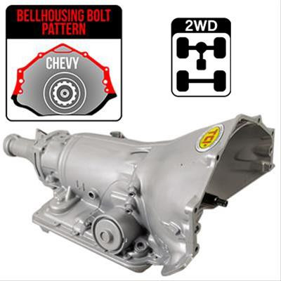 The economical TCI Street Rodder is ideal for small block powered vehicles producing up to 525 horsepower – perfect for a mild daily driver or street rod. Equipped with a TCI automatic valve body and valve body improver kit, the Street Rodder allows you to achieve a firmer, yet not too harsh shift in the vehicle while remaining fully automatic.
•Number of Gears: Four                                                            
•Valve Body Style: Automatic                                                            
•Transmission Advertised Horsepower Rating: 525                                                            
•Torque Converter Included: No                                                            
•Trans-Brake Included:No                                                            
•Lockup Compatible:Yes                                                            
•Transmission Pan Style: Stock                                                            
•Input Spline Quantity:30                                                            
•First Gear Ratio (Automatic Transmissions):3.06                                                            
•Transmission Case Style: OEM                                                            
•Transmission Case Material: Aluminum                                                            
•Transmission Shield Built In: No                                                            
•Flexplate Shield Built In:No                                                            
•Fluid Fill Location: Case                                                            
•Dipstick Included: No                                                            
•Safety Rating: Not SFI-approved                                                            

                                                    
•Notes:These transmissions are shipped without the speedometer driven gear or it’s housing. If replacing the same model of transmission, these may be re-used from existing. If not, they must be purchased separately

