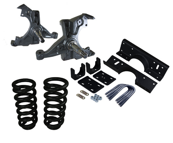 Premium Ride
Kit includes Spindle
Aggressive Drop Applications
Maintains OEM Geometry
Best way to lower your vehicle
Excellent Value
For all Engine Sizes

Available for Chevy C30 Suburban / Blazer Years:
1973 1974 1975 1976 1977 1978 1979 1980 1981 1982 1983 1984 1985 1986 1987 1988 1989 1990 1991