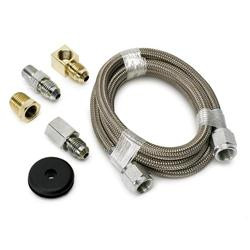Gauge Tubing, Braided Stainless Steel, -4 AN Diameter, 3 ft. Long, Kit
