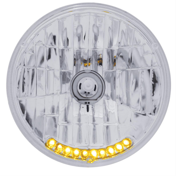 Headlight Conversion, 7 in. Crystal, Amber Auxiliary Lights, H6017, H6024, Each