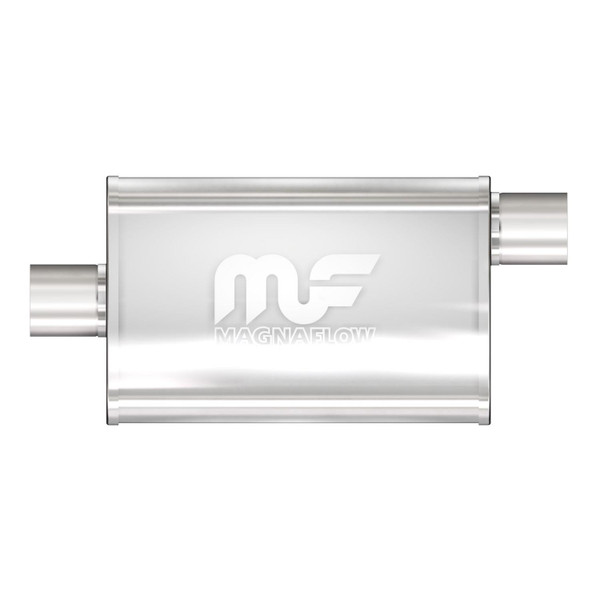 Muffler, 2.25 in. Inlet/2.25 in. Outlet, Stainless Steel, Natural, Each

