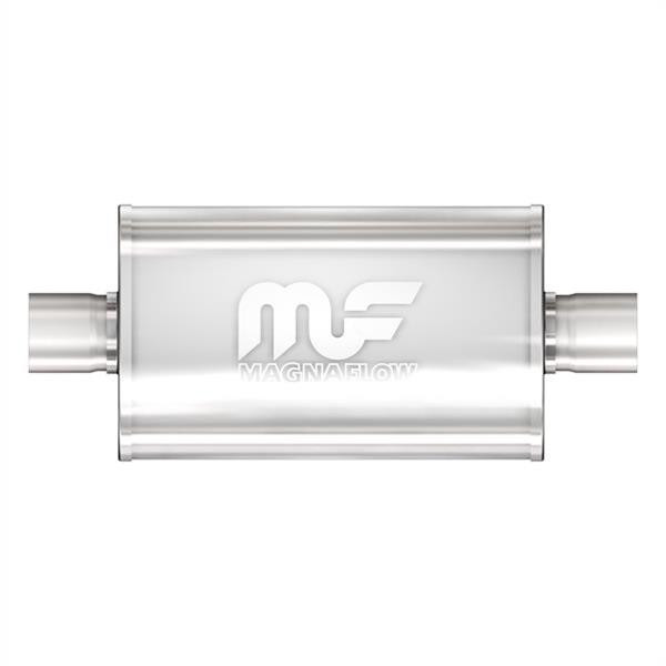 Muffler, Race Series, 3.50 in. Inlet/3.50 in. Outlet, Stainless Steel, Polished, Each