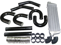 Latest Tube and Fin Design, Diamond-Cut Shape Tube, Better Air Flow, Maximizing Cooling Efficiency

2.0mm Thickness Aluminum Pipe, Mandrel Bent, Black. High Quality.

This is an Universal DIY kit, Might need modification and other items to meet your project needs.

Great for Many Turbo Intercooler Applications.

Tube & Fin Intercooler
-Core Size: 22x7x2.25 Inch
-Overall Size: 28x7x2.5 Inch
-Inlet and outlet sizes: 2.5 Inch