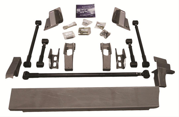 QuadraLink Rear Suspension, Single Adjustable Coilovers, Steel, Black Powdercoated, Chevy, Pontiac, Kit