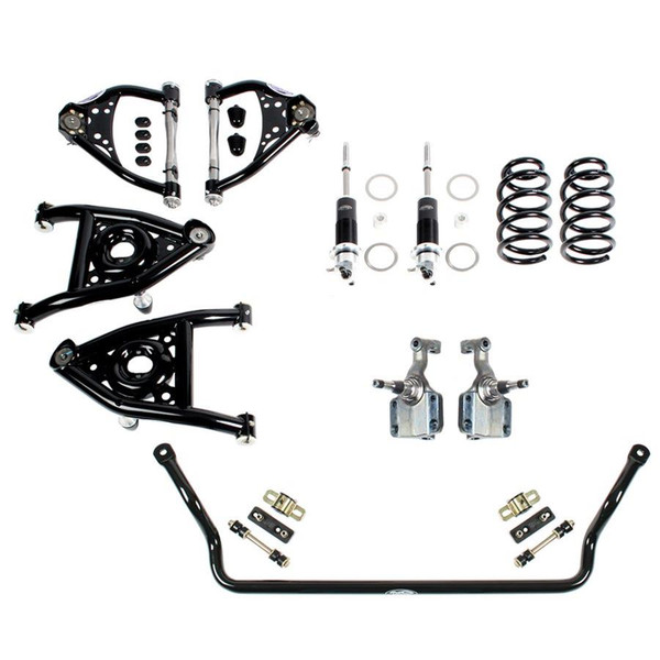 Suspension Package, Front, Speed Kit 2, Single Adjustable Coilovers, Sway Bar, 1967 GM A-Body, Small Block or LS Engine, Kit