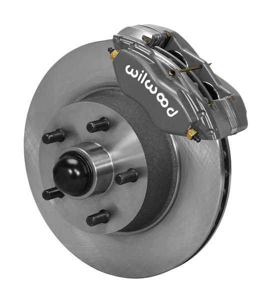 Disc Brakes, Classic Series Dynalite, Front, Solid Surface Rotors, 4-piston Gray Calipers, Buick, Chevy, Kit