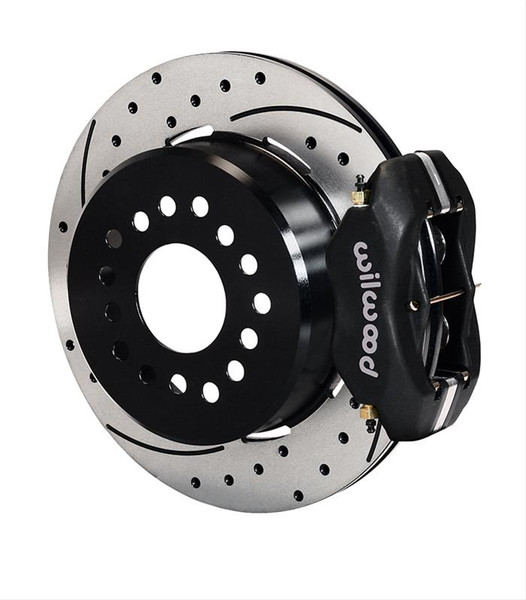 Disc Brakes, Dynalite, Rear, Drilled Rotors, 4-piston Black Calipers, Chevy, Kit