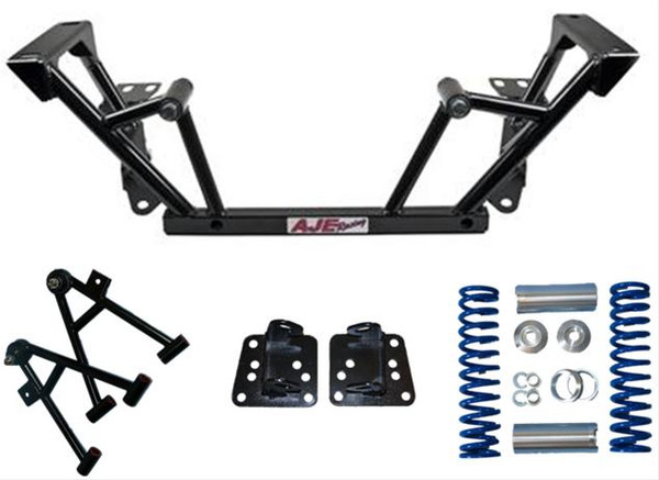 K-Member, Steel, Black Powdercoated, Control Arms, Coilover Conversion, Springs, Motor Mounts, Ford, Kit