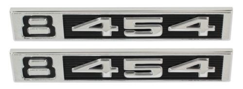 Clean up and replace your old fender emblems with a nice shiny set of new ones. Let them know what you are powering under the hood! Sold in pairs.