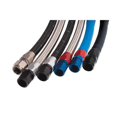 Hose Size:-6 AN

PTFE Lined:No

Hose Length (ft):20.000

Outer Material:Braided stainless steel

Hose Color:Natural

Hose Material:Synthetic rubber

Hose Inside Diameter (in):0.344 in.

Hose Outside Diameter:0.563 in.

Minimum Recommended Temperature:-40 degrees F

Maximum Recommended Temperature:350 degrees F

Maximum Operating Pressure (psi):1,000 psi

Quantity:Sold individually.

Russell's ProFlex hose series represents the ultimate in mandrel-produced, stainless steel, wire braid hose. It has a unique CPE inner liner that is compatible with synthetic lubricants and hydrocarbon racing fuels. ProFlex hose is perfectly matched for use with Russell full-flow hose ends (taper design). It also features temperature ranges of -40 to +350 degrees F for a wider variety of uses and routing.
