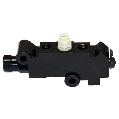 Wilwood brake proportioning valves are adjustable between 100 and 1,000 psi with a twist of a knob or the flip of a lever, and can reduce pressure up to 57 percent. They let you adjust brake bias quickly and easily to compensate for changing track conditions, or for big and little tire combinations. Wilwood machines each proportioning valve from billet aluminum and gives it a durable anodized finish.