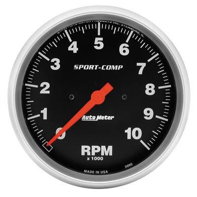 These Sport-Comp series tachometers are the trademarks of the entire AutoMeter line. With rugged race styling and unmatched performance, they have been in more winning vehicles than any other gauge on the market today.
5" Tachometer. Electric. 