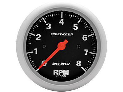 These Sport-Comp series tachometers are the trademarks of the entire AutoMeter line. With rugged race styling and unmatched performance, they have been in more winning vehicles than any other gauge on the market today.