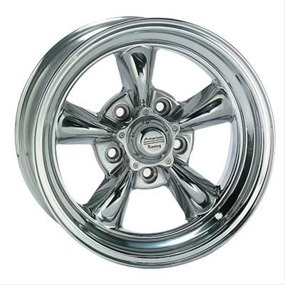 American Racing Hot Rod Torq Thrust II Chrome
The American Racing Authentic Hot Rod Wheel Collection is the icon of American hot rod and muscle car enthusiasts. In the late fifties, American Racing introduced the original magnesium five-spoke American Racing® Torq Thrust®. With its unique, tapered parabolic spoke design, it is considered by many to be the most famous wheel of all time and was only recently named by Hot Rod magazine as one of twenty speed parts that changed the world (Hot Rod, November 2004). Those five-spoked American "mags," admired by so many on the drag strip, quickly made the conversion from strip to street, kicking off the custom wheel craze. Now, 50 years after American Racing was founded, the American car culture and the passion that drives it continues, attracting new generations of hot rodders, vintage enthusiasts, and muscle maniacs. With the same passion that started in that small machine shop in San Francisco fifty years ago, American Racing's commitment to genuine, authentic hot rod wheels continues. With this commitment in mind, American's Torq Thrust II and Hopster wheels were custom-designed to feature period correctness, functional backspacing requirements with custom sizes and modern engineering standards. As the Official Wheel of the Hot Rod Magazine PowerTour, Don Schumacher Racing, California Speedway and many other events, you'll see American Racing wheels at every show or just around town, cruisin'.

Finish your muscle car or truck with these wheels - it harkens to the past while updating the look of your vehicle.

Specs:

20 x 8 BS: 4.5"

20 x 10.0 BS: 5.75"