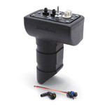 This universal fuel sump system will provide the necessary high fuel pressure required for most EFI applications in vehicles originally designed with carbureted fuel systems. For ease of installation, the factory carbureted fuel system will be used in conjunction with the universal fuel sump system. This works by feeding the fuel sump, at standard Carb pressure (7 PSI max), using the factory fuel tank and mechanical fuel pump or low pressure electric fuel pump. The sump will house a high pressure fuel pump, regulator and internal bypass. This will allow the desired fuel pressure (#3605/36052 - 58 PSI, #3607 - 49 PSI) necessary to adequately operate EFI systems; all without the need for a fuel return line.
CAUTION: Due to the high fuel pressure used by the E-Street EFI system, the supplied 3/8 inch high pressure rubber fuel line MUST be used as the primary fuel line. If supplying your own high pressure fuel line, a minimum of SAE J30R9 (100PSI) working pressure must be used. Additional fuel fittings will be required.
