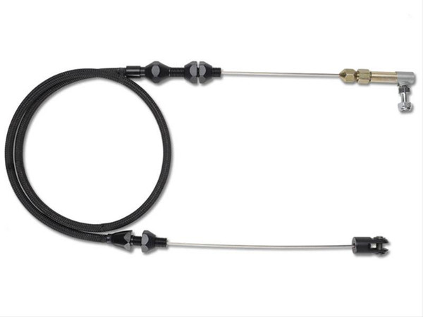 These Lokar Midnight Series throttle cables have a PTFE inner liner and a black stainless steel outer covering, along with aluminum clevis ends for smooth, no-bind cable operation. They can be easily adapted to fit most gas pedals and throttle assemblies. The cables are available in different lengths and cable end types to suit your specific application. All Lokar products are made in the USA and carry a lifetime warranty.