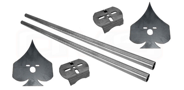 Play your cards right! Lay your truck out, support your rear end AND look good doing it!

Includes enough that you can trim to fit your notch perfectly. 

Kit includes:

(2) upper plates
(2) axle brackets
(2) 1.5” crossmembers (44" long)