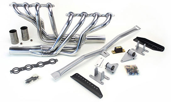 Aren't you ready to harness that new LTx technology? Well you know that we are, hence the reason we created these kits...LTx Power for the win! Let's get your 71-76 B-Body going with the newest and latest!

These engine kits have been designed for the new LT Series of engines that GM has been producing since 2014. They work with the LT1 and  LT4 6.2 liter Corvette and crate engines as well as the L83 5.3 and L86 6.2 truck engines. 



These kits position the engine so there is no steering interference, and have crossmembers that support all late model transmissions while maintaining proper drive-line angles. They provide clearance for the factory AC box, power brake booster, and aftermarket suspension components. They are a bolt-in design with frame brackets that replace the originals and include polyurethane bushings that have a lifetime warranty. This LT swap kit is for 1971-1976 Impala and GM B-bodies (Buick, Pontiac, Cadillac, Oldsmobile). It is designed around our new fabricated aluminum oil pan and our 1 7/8" long-tube Stainless headers. Headers are not included at this price.




Our new fabricated aluminum oil pan features a billet rail and front section that incorporates a built in pickup tube and o-ring. It includes new mounting hardware and comes with a billet oil filter adapter that uses AC Delco filter #PF48. It has a 5 qt. oil capacity. The new LT engines do not use any gasket on the oil pan. It recommended to use Permatex Ultra Grey Rigid High-Torque RTV Silicone.

 

Coming soon: Our LT headers are made from 304 Stainless Steel for long term durability. The 1 7/8" primary tubes can support all the way up to the 800hp range. They have 3/8" laser-machined flanges and include multi-layer stainless gaskets, hardware, and 02 bungs. 

 