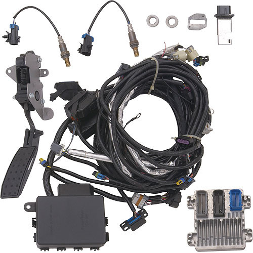 This Engine Management system enables quicker and setup for your LSA 6.2L/556HP CTS-V Supercharged Engine for endless hot rod projects. It is specially programmed for retrofit installations, with features that make getting the vehicle running easier than if a production controller were used. The kit also includes hardware and components that does not typically come with a used or salvage yard engine, such as the wiring harness, mass airflow meter and electronic throttle pedal assembly, eliminating the need to source them separately!

This controller system is a true stand-alone system for use in older vehicles, as all that's needed to get a vehicle running with it are power and ground sources, a 58-psi (400 kPa) fuel pump and an electric cooling fan.

 Features:

Two oxygen sensors
Two oxygen sensor mounting bosses (for installation in the exhaust system)
Mass airflow meter
Mass airflow meter mounting boss(for installation in the air intake system
Throttle pedal assembly (for use with the electronically operated throttle)
Engine wiring harness
Programmed controller
Instruction sheet
12-month/12,000-mile warranty
