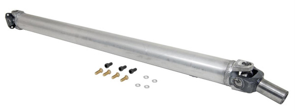 GForce driveshafts are disguised with the mild manners you'd expect from late-model vehicles, but, in reality, possess the strength to handle high-horsepower, aggressive driving. They are precision-engineered from 6061 T-6 aluminum driveline tubing, and these one-piece, splined, slip-shaft designs feature a tightly fitted splined assembly. This construction lets the shafts plunge in and out, while also giving them the ability to spin vibration-free and with incredible strength. GForce driveshafts do not use CV joints, and the rubber couplers are gone as well, so there's less weight, stress, and reduced loads on your output shaft and seals--plus one less component to wear out and service. All shafts are high-speed balance checked to ensure you get a perfectly balanced driveshaft and to eliminate vibration, noise, and harshness. Equip your ride for super-hero performance on the street, at the strip, or the track with GForce driveshafts.

Additional features and benefits include: 

* Significant weight reduction for reduced rotating mass
* Solid core heavy-duty U-joints front and rear
* CNC-machined billet adapters offer perfect fit and alignment
* Bolt-in installation
* Peak horsepower and torque increase
* Reduced rotating mass
* Increased fuel economy
* Booted splined area for protection from dust and debris
* Hardware included for a trouble-free installation
