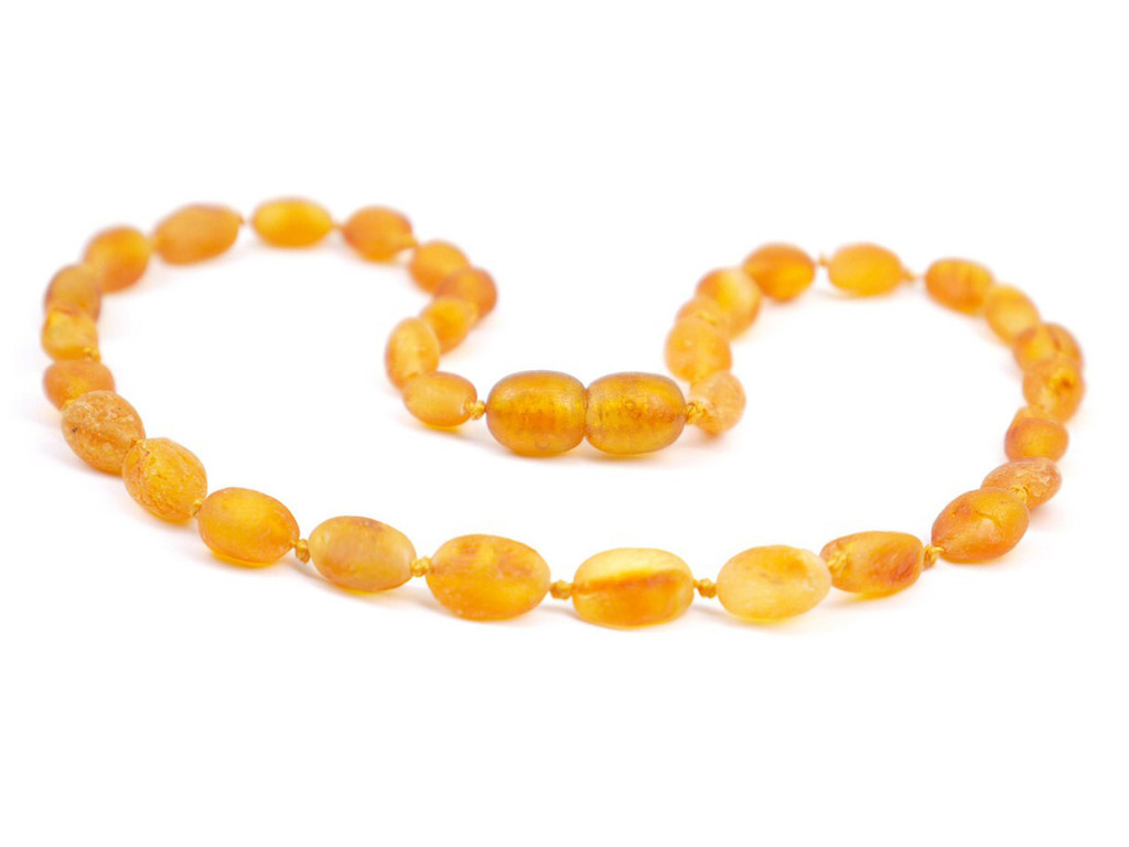 Kids Honey Raw Baltic Amber Teething Necklace – Unpolished Beads (Shoreditch)