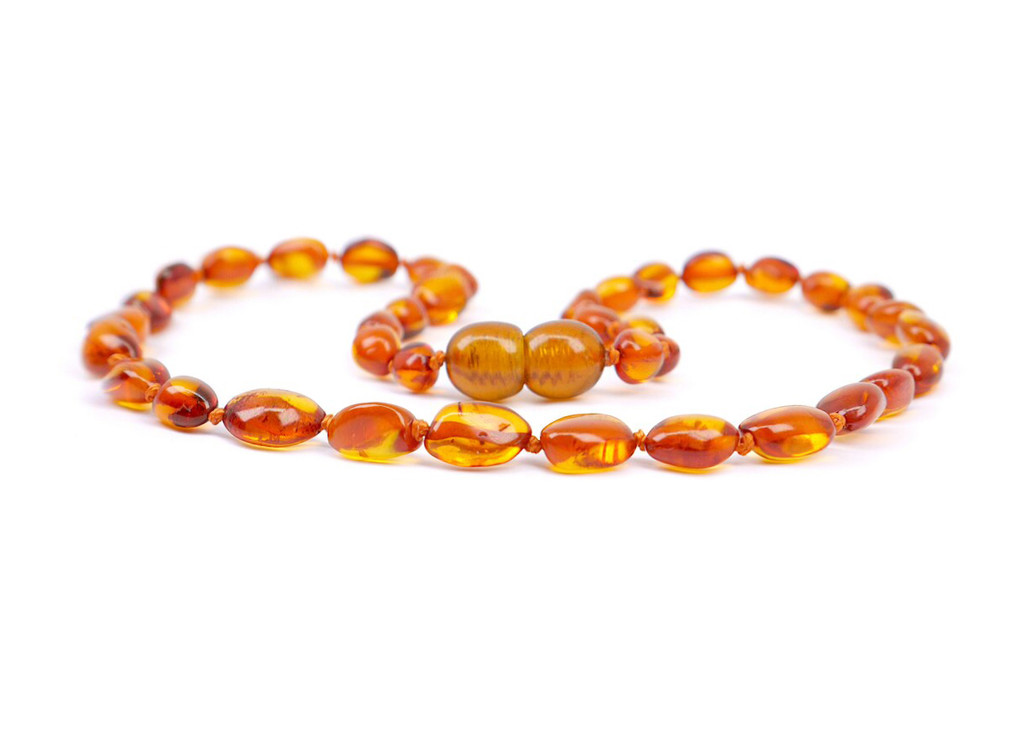 Cognac amber teething necklace