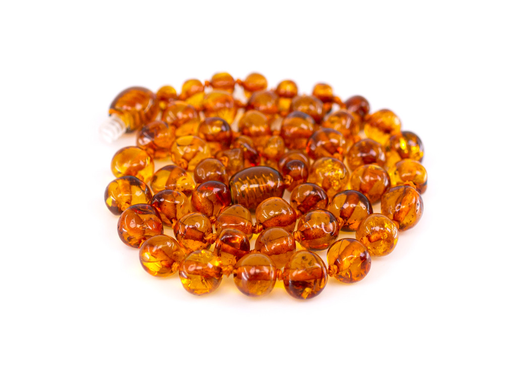 Honey amber teething necklace