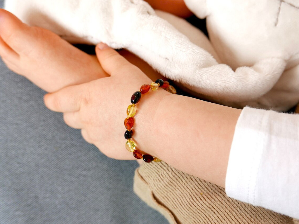 Amber teething bracelets shop UK & Ireland handcrafted genuine Baltic amber jewellery