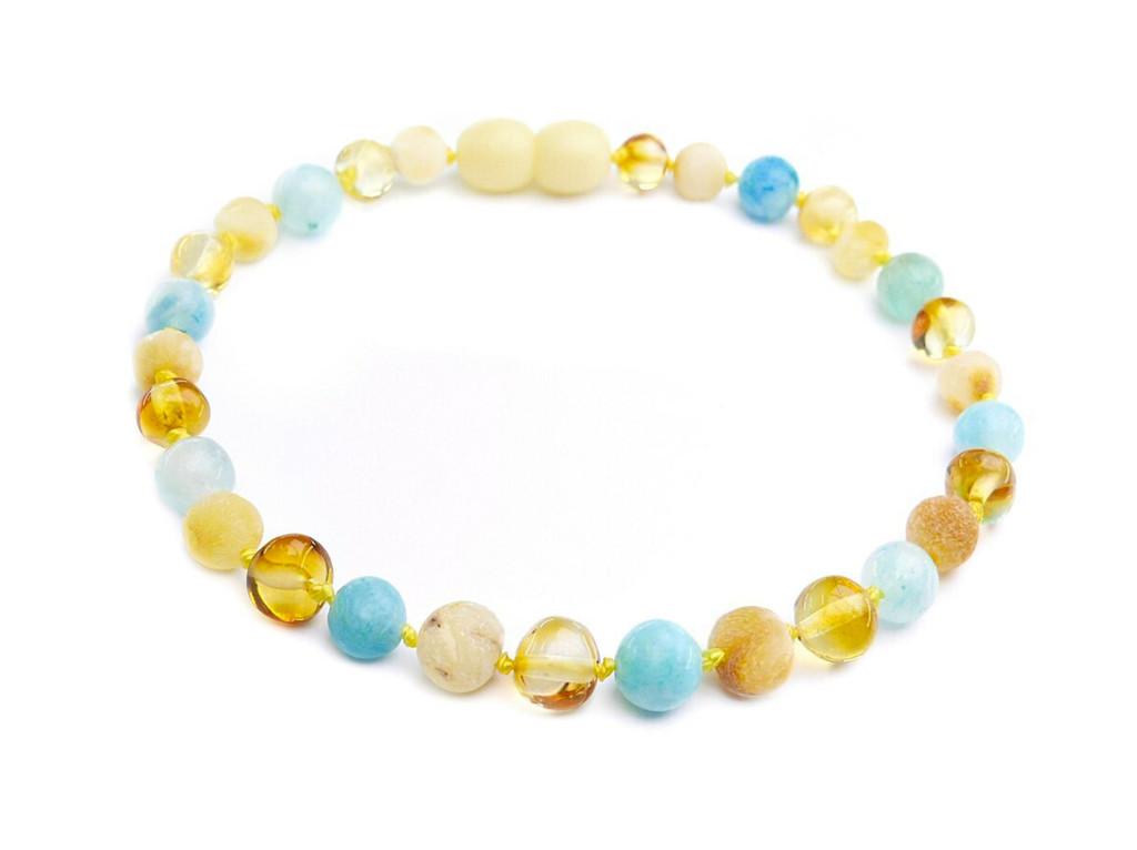 Hemimorphite adult amber gemstone bracelet UK & Ireland