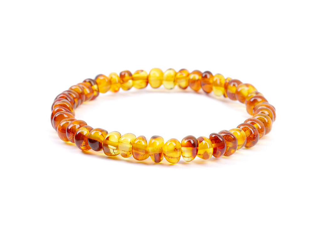 Honey amber bracelet for adults, genuine Baltic amber gemstone jewellery handcrafted in the Baltic region and available in the UK & Ireland