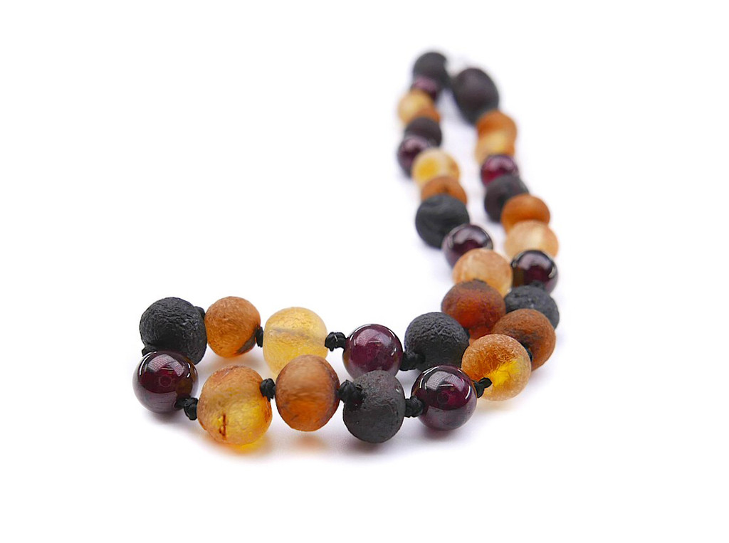 Back pain amber bracelet with garnet gem beads for adults shop UK & Ireland