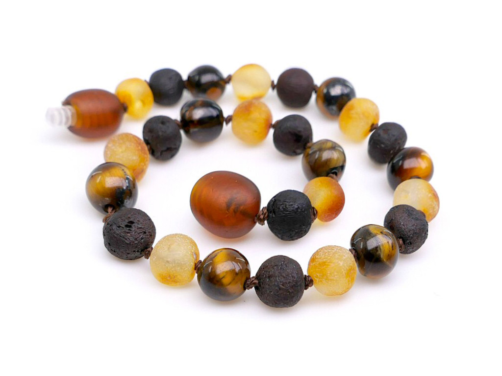 Adult amber bracelet Tiger Eye gemstone UK & Ireland