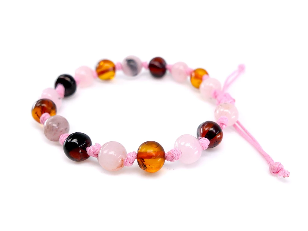 Natural authentic Baltic amber teething, reflux & colic adjustable amber beads for 3 month old baby 