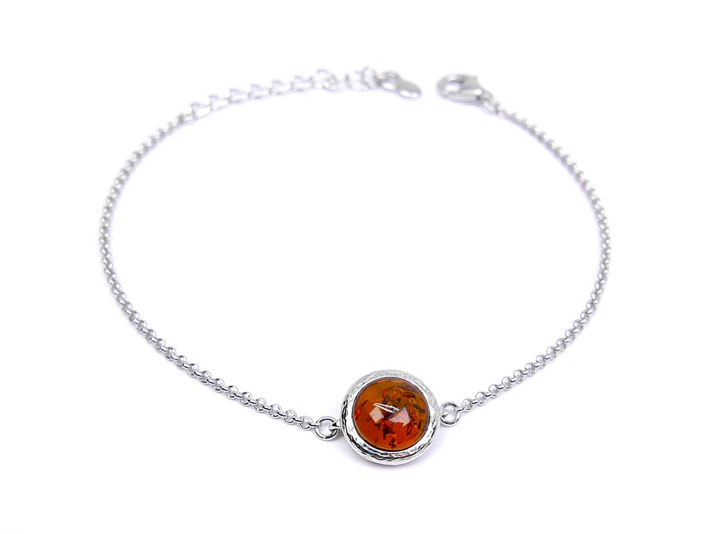 Baltic Amber Bracelet with Adjustable Amber Ball Design