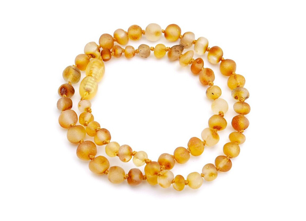 Honey raw unpolished amber teething necklace