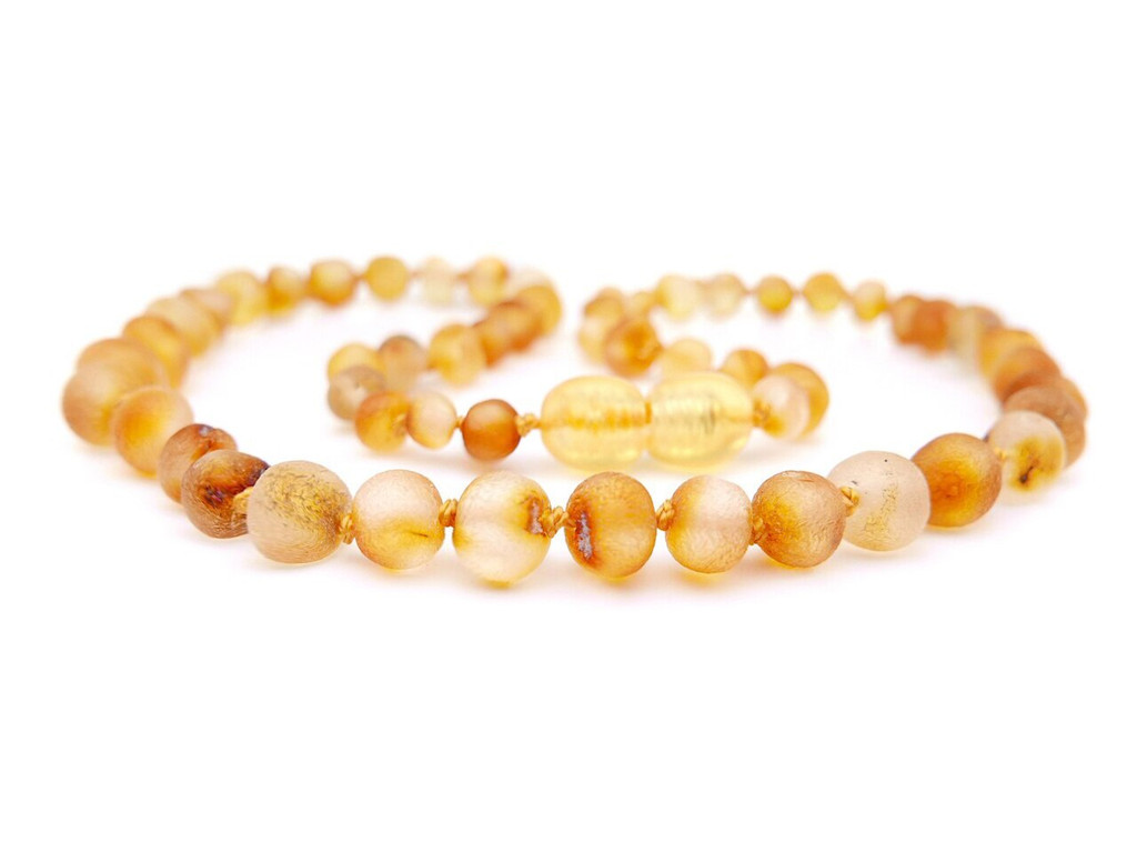 Maximum strength honey raw amber teething, reflux and colic necklace