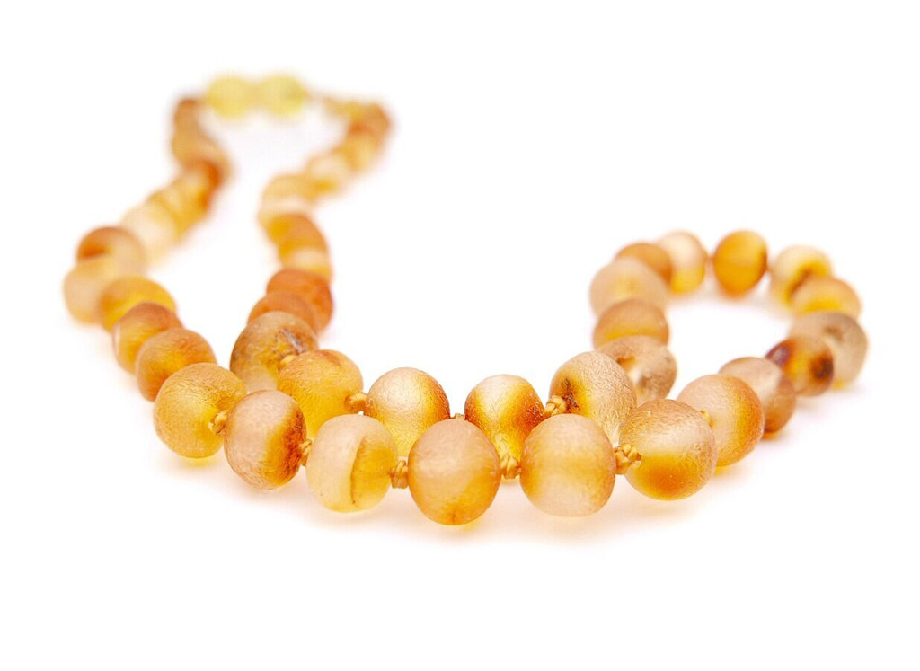 Maximum strength honey raw amber teething, reflux and colic necklace