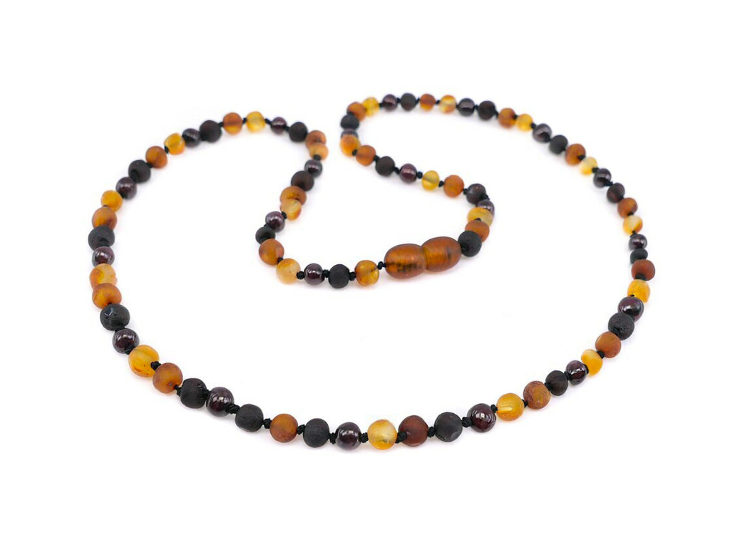 Authentic adult raw unpolished Baltic amber necklace with garnet beads London, Dublin, Manchester, Leeds