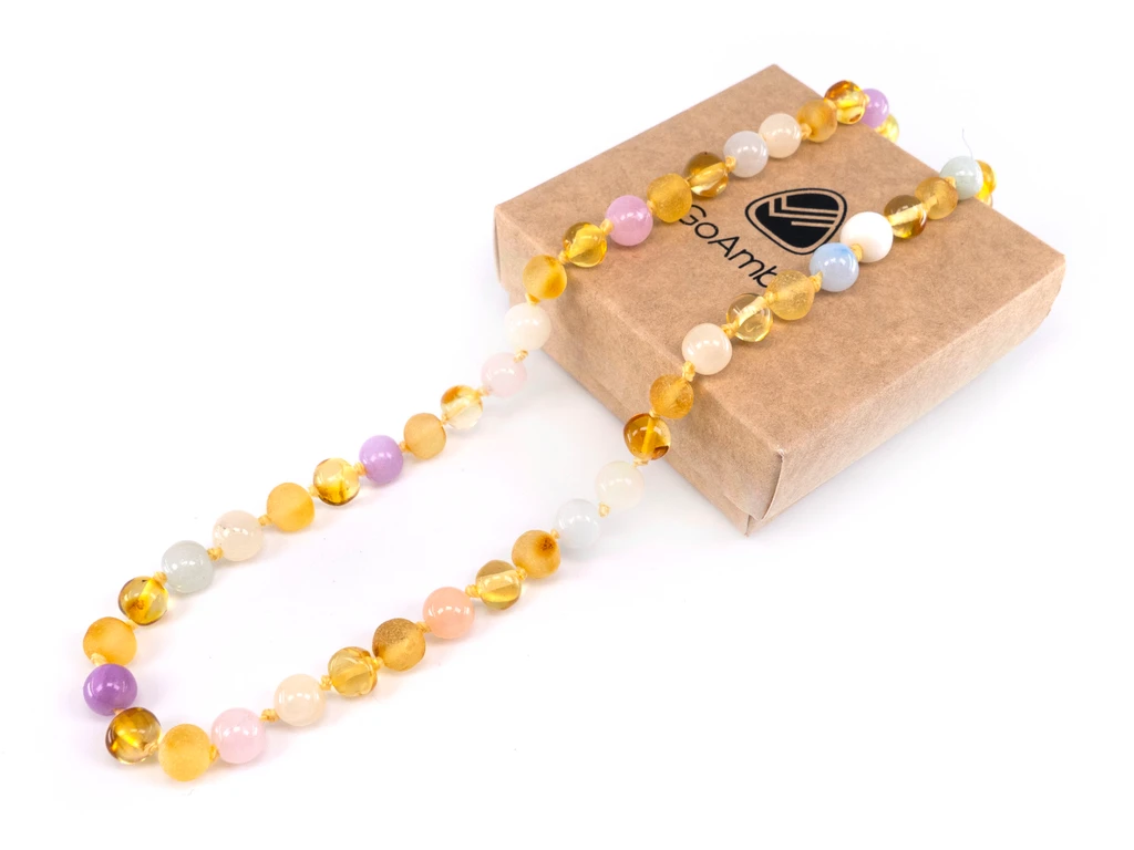 Chalcedony Amber teething necklace