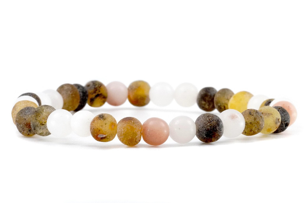 Adult Baltic Amber Bracelet Stretch Healing Beads for Adults
