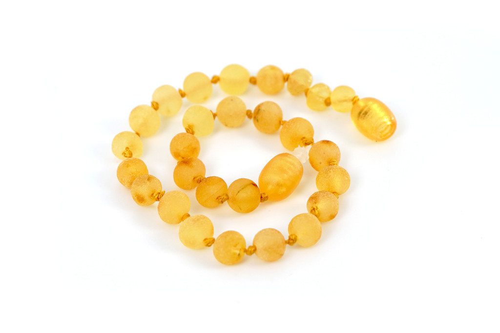 Maximum strength raw beads honey amber bracelet 