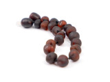 Dark cherry red raw Baltic amber bracelet – handcrafted genuine amber jewellery available in the UK
