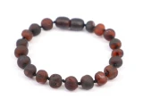Baby amber teething bracelet or anklet with raw unpolished beads UK & Ireland