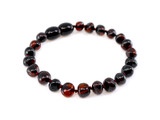 Eco-friendly amber teething bracelet or anklet handmade from natural Baltic amber 