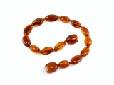 Baltic amber anklet for children handmade natural amber jewellery available in Bedfordshire and Leicestershire featuring a classic teething style design