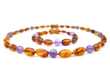 Amethyst amber teething set 